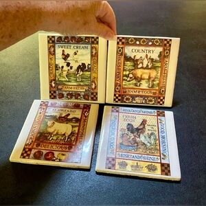 🐔Lamosa Mexico Farm Animal Tiles - set of 4🔥